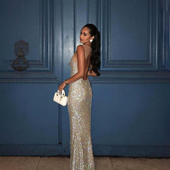 Shiny Temperament Camisole Dress