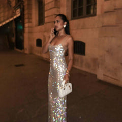 Shiny Temperament Camisole Dress